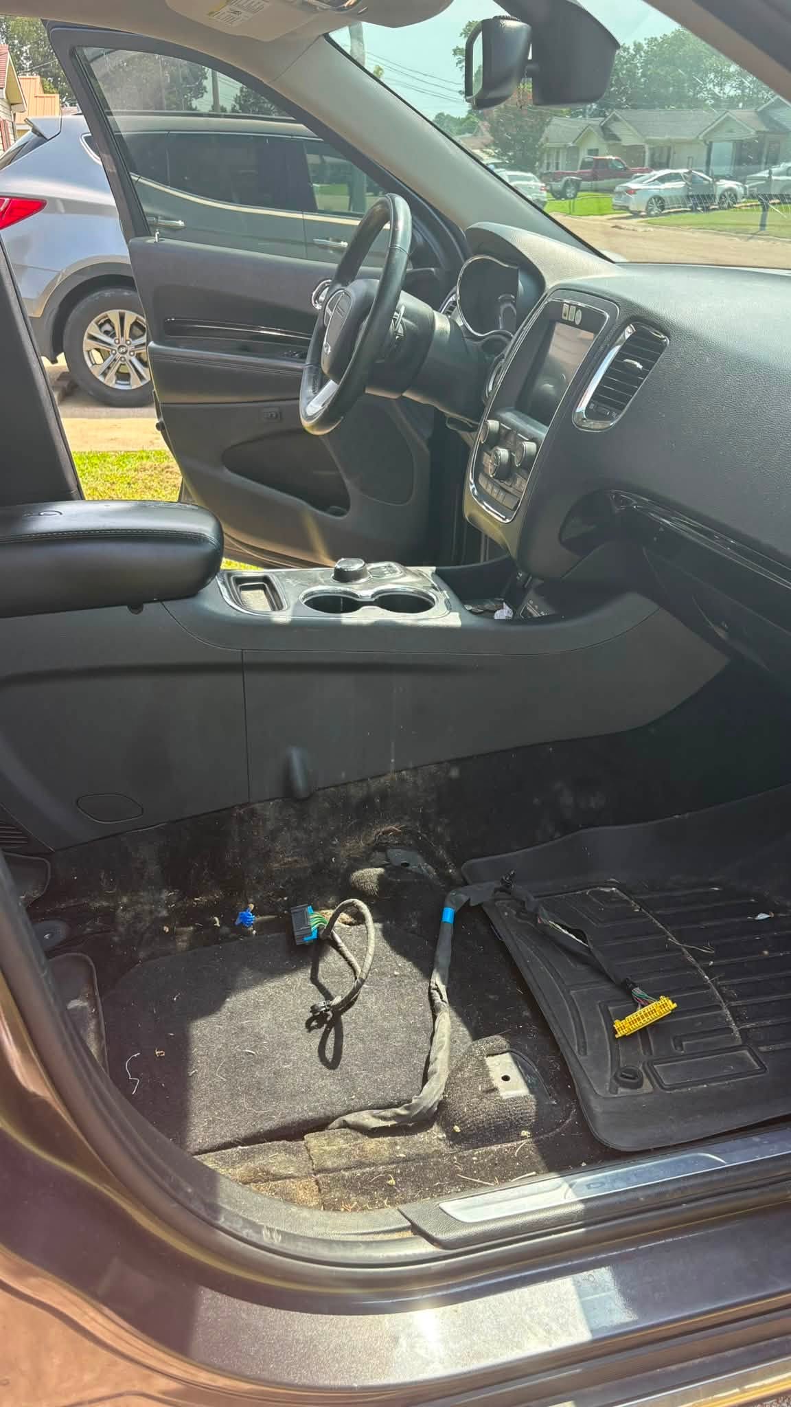 Driver area during deep cleaning
