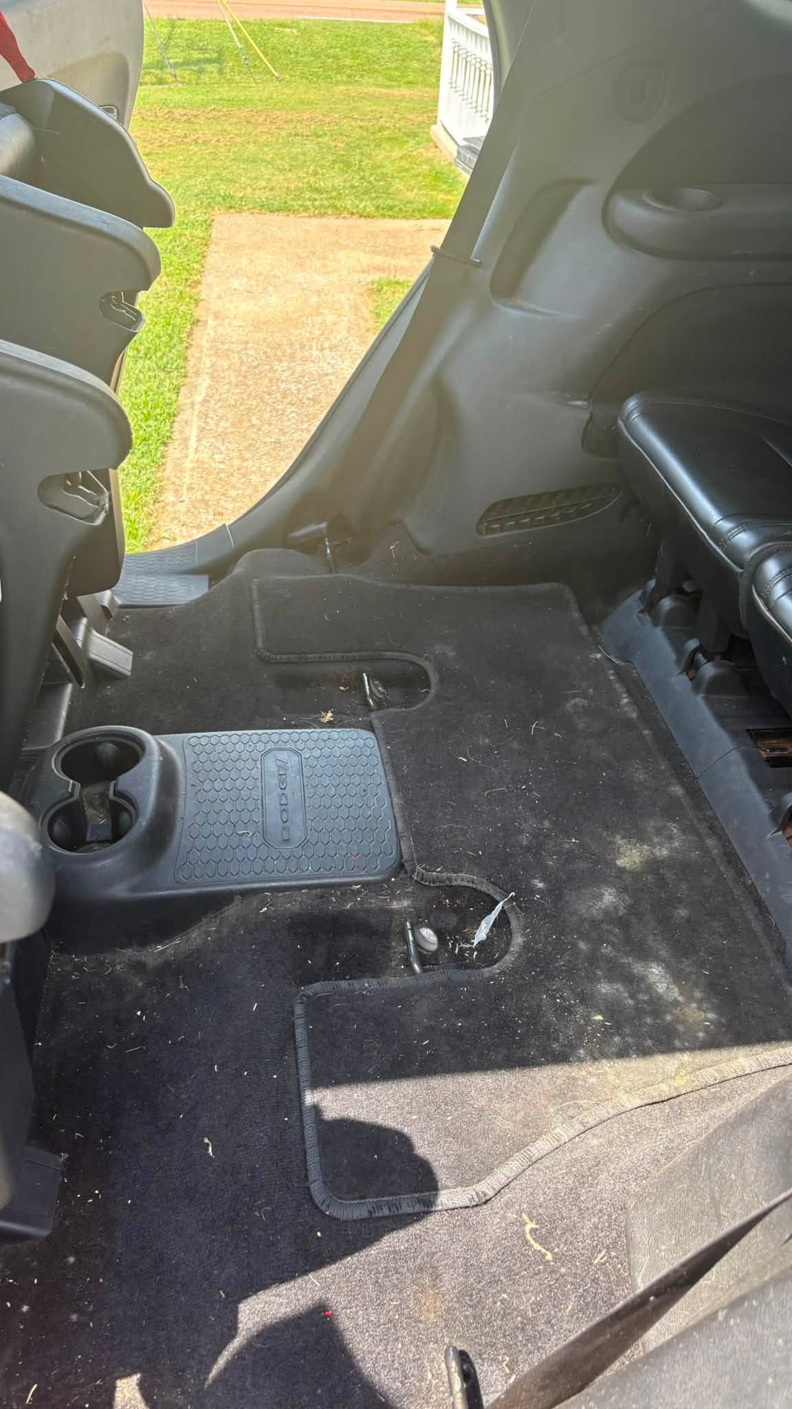 Rear cabin prepared for cleaning